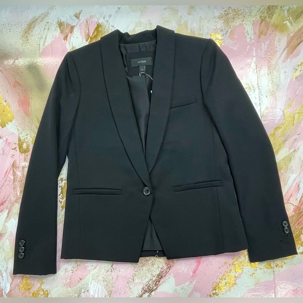 J. Crew black office work blazer jacket 0